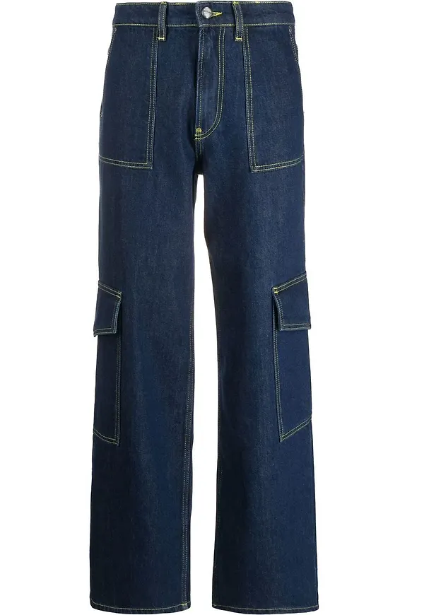 GANNI Angi straight-jeans - Blå