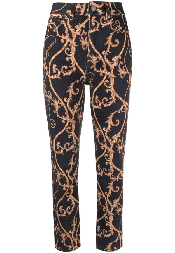 GANNI Baroque jeans - Svart