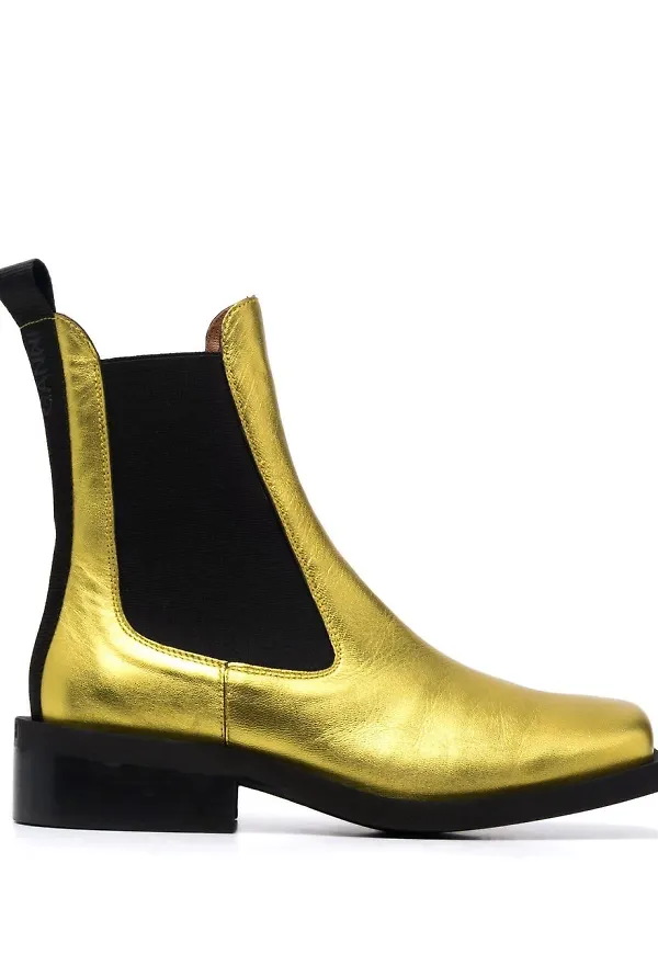 GANNI Chelsea-boots - Gul