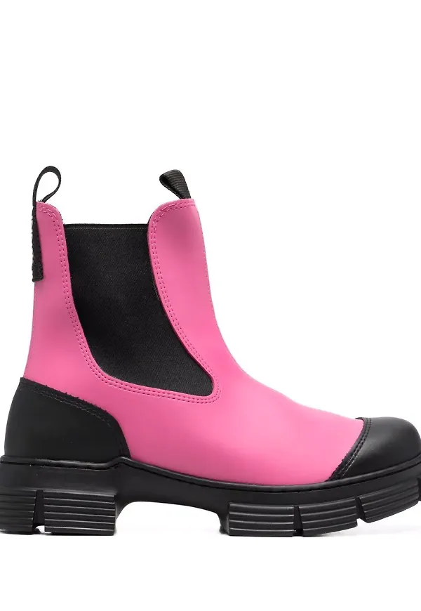 GANNI Chelsea-boots - Rosa