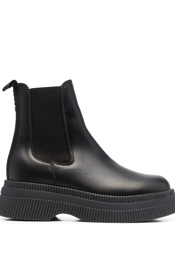 GANNI Chelsea-boots i slip on-modell - Svart