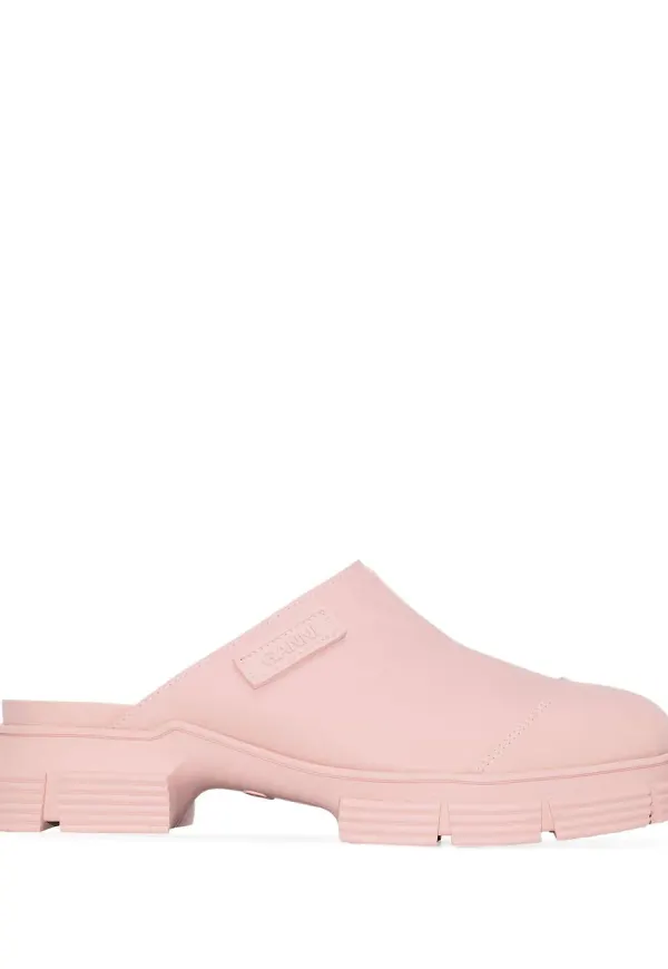 GANNI City slip-ons med grov sula - Rosa
