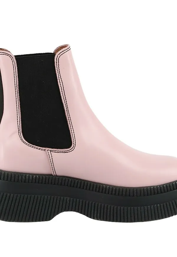 Ganni Creepers Ankle Boots Rosa, Dam