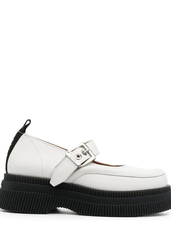 GANNI Creepers Mary Janes - Vit