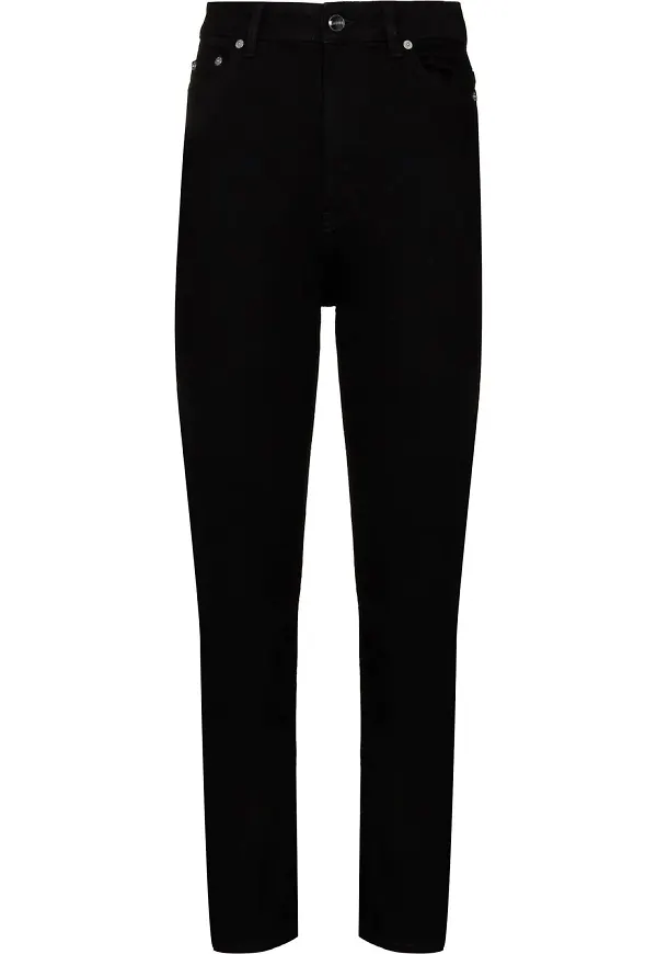 GANNI croppade slim fit-jeans - Svart