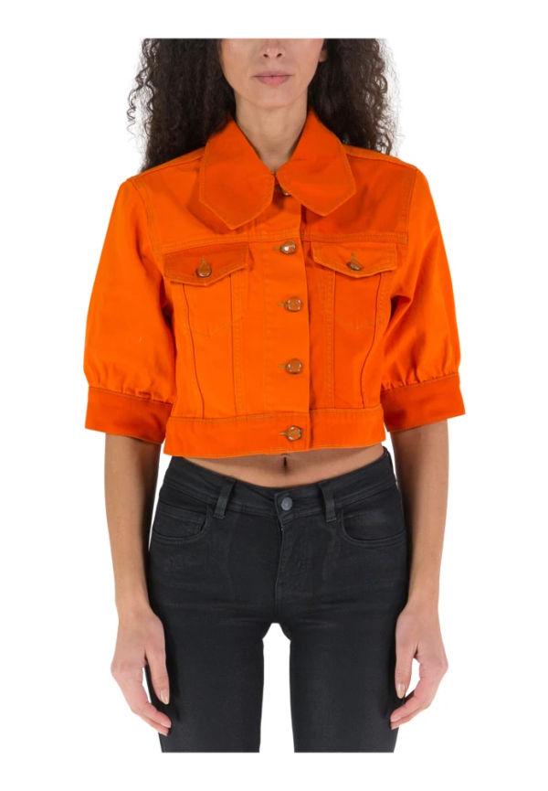 Ganni Denimjackor Orange, Dam
