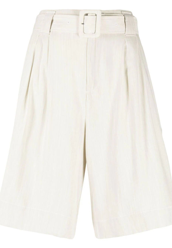 GANNI finshorts med bälte - Neutral