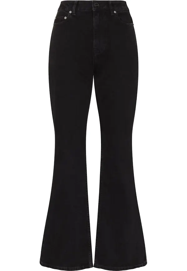 GANNI flare-jeans - Svart