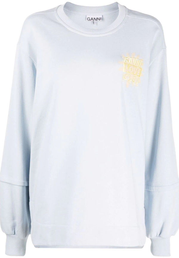 GANNI Isoli oversize-sweatshirt - Blå