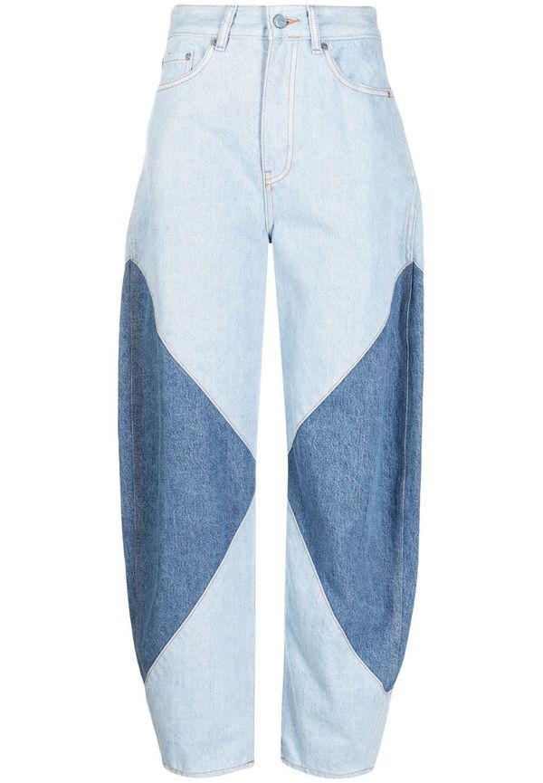 GANNI jeans med lappdesign - Blå