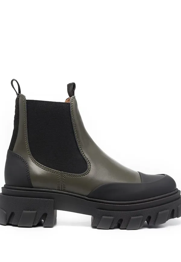 GANNI Kalamata Chelsea-boots - Grön