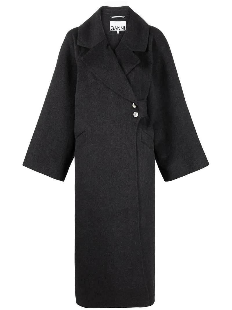 GANNI kappa i oversize-modell - Grå