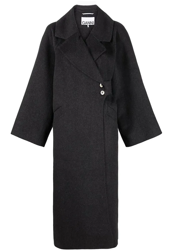 GANNI kappa i oversize-modell - Grå