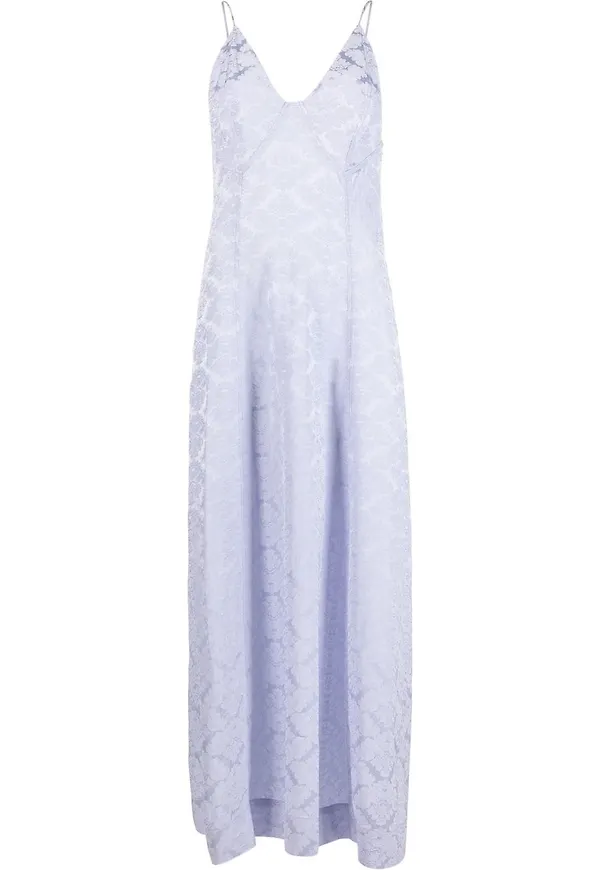 GANNI klänning i blommig jacquard - Lila