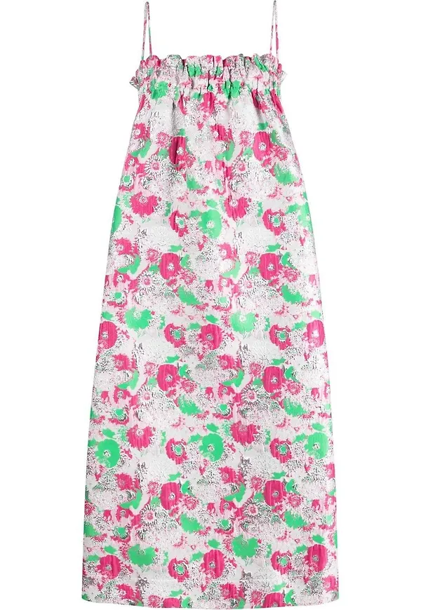 GANNI klänning med rem - Rosa