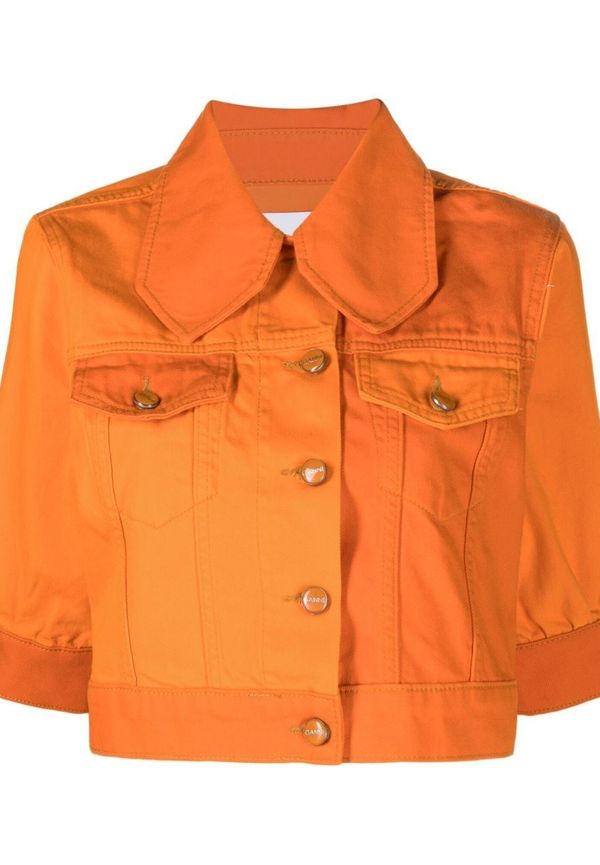 GANNI kortärmad jeansjacka - Orange