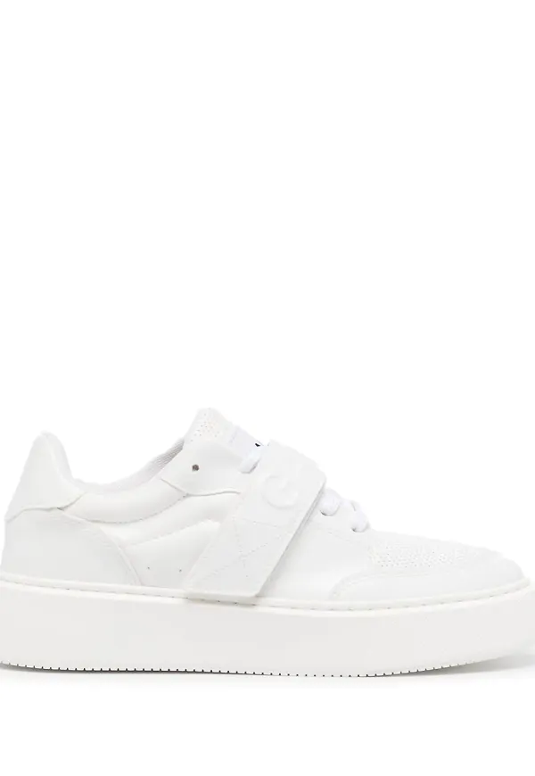 GANNI låga sneakers med logotypmärke - Vit