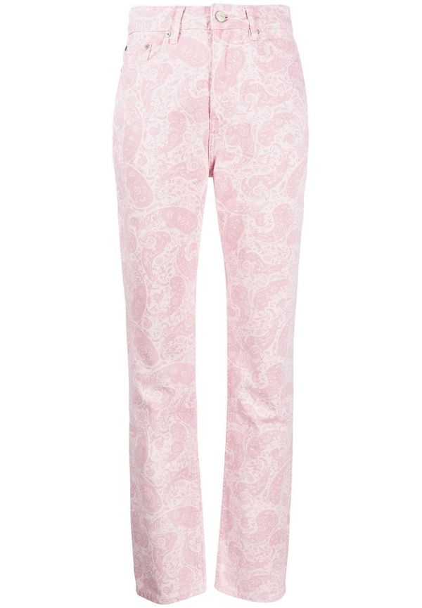 GANNI paisleymönstrade jeans - Rosa