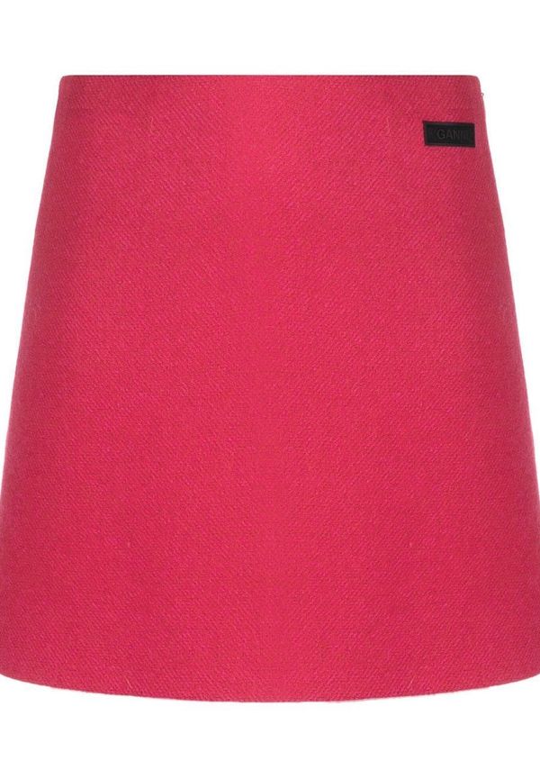 GANNI pennkjol med logotypmärke - Rosa