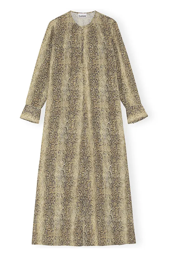 Ganni printed maxi dress Brun, Dam