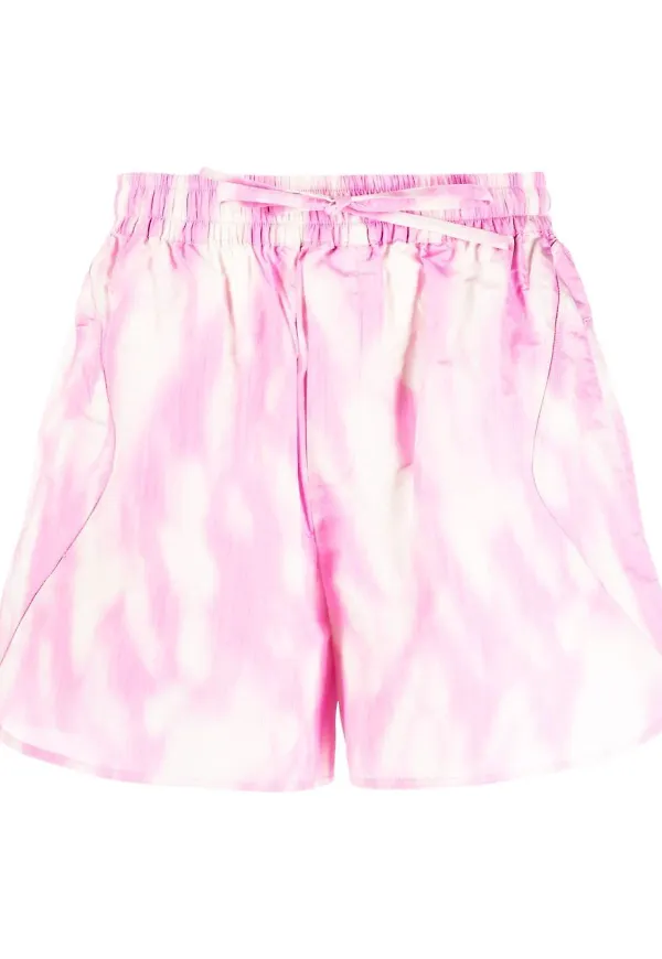 GANNI shorts med dragsko - Rosa