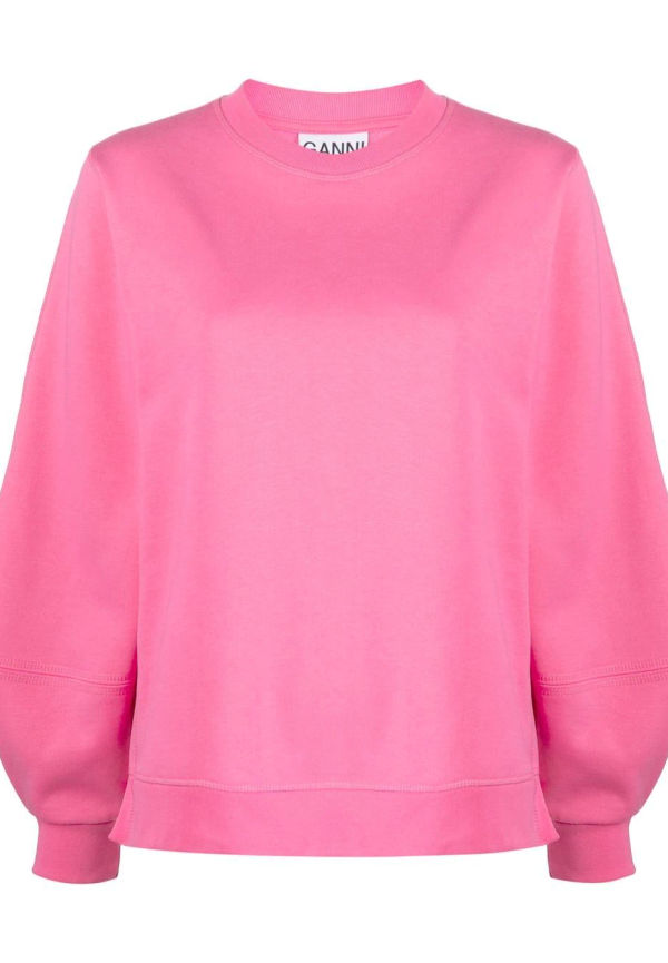 GANNI skjorta med puffärm - Rosa