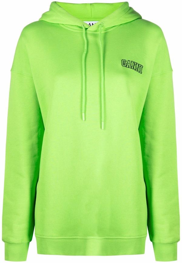 GANNI Software Isoli hoodie med broderad logotyp - Grön