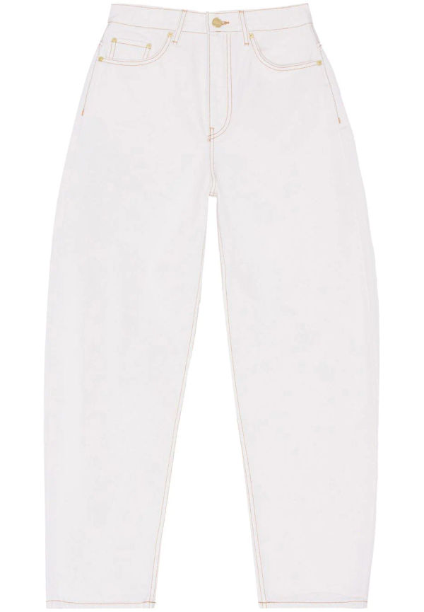 GANNI Stary tapered-jeans - Vit