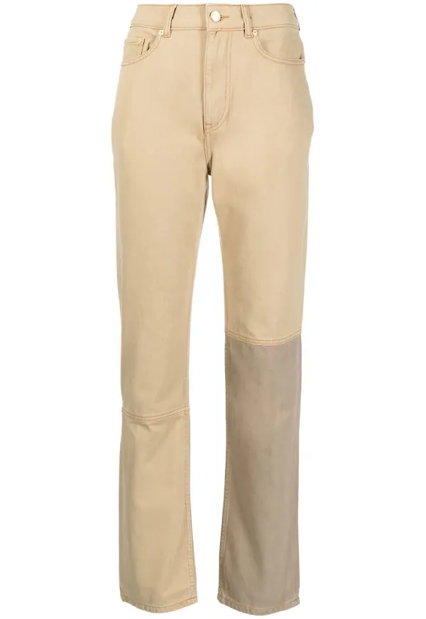 GANNI straight-jeans - Brun