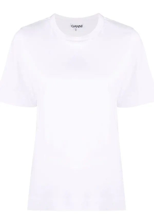GANNI t-shirt i ekologisk bomull - Vit