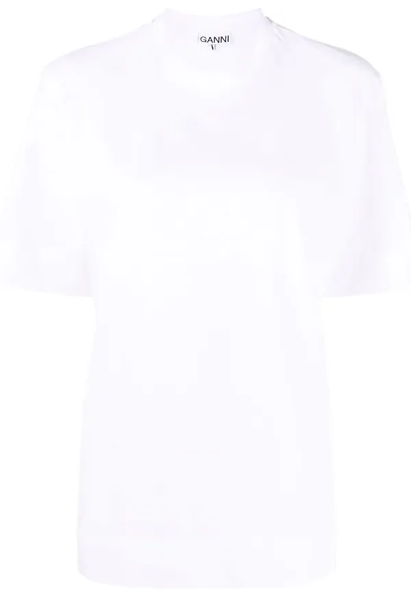 GANNI t-shirt i ekologisk bomull - Vit