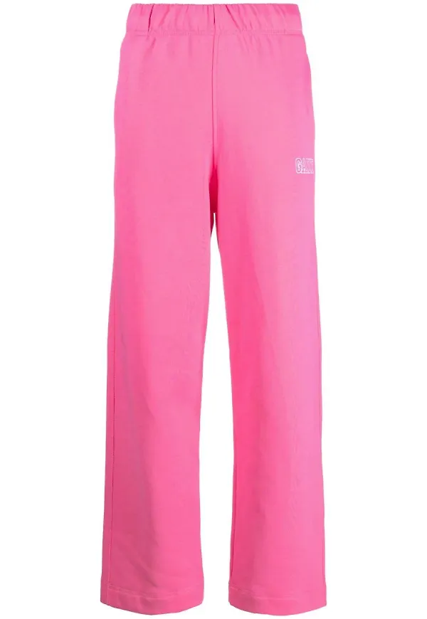 GANNI trackpants med broderad logotyp - Rosa