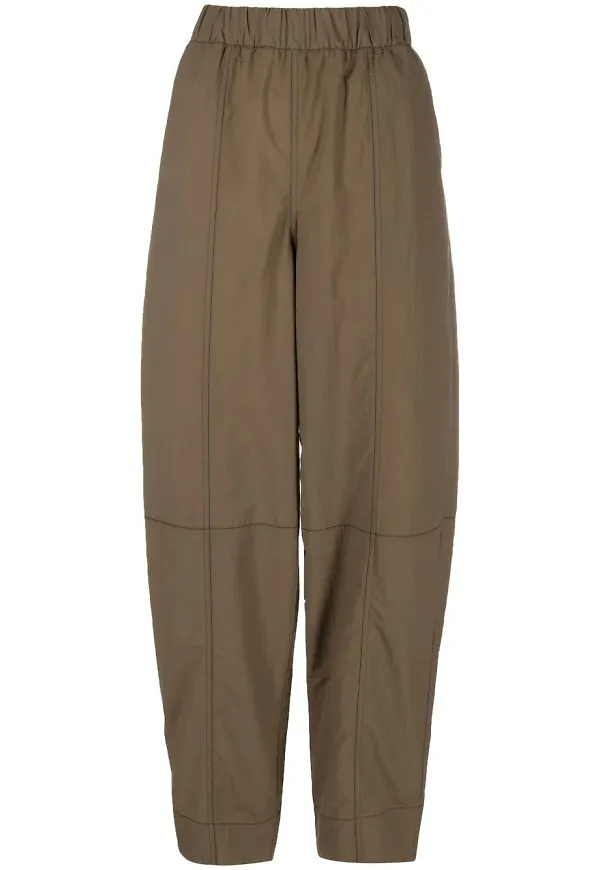 GANNI trackpants med elastisk midja - Brun