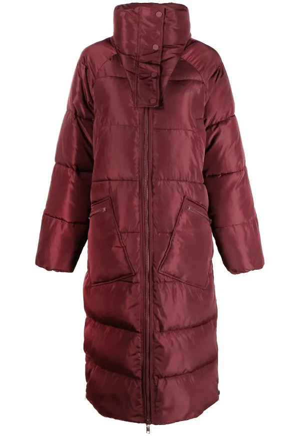 GANNI vadderad parkas - Röd