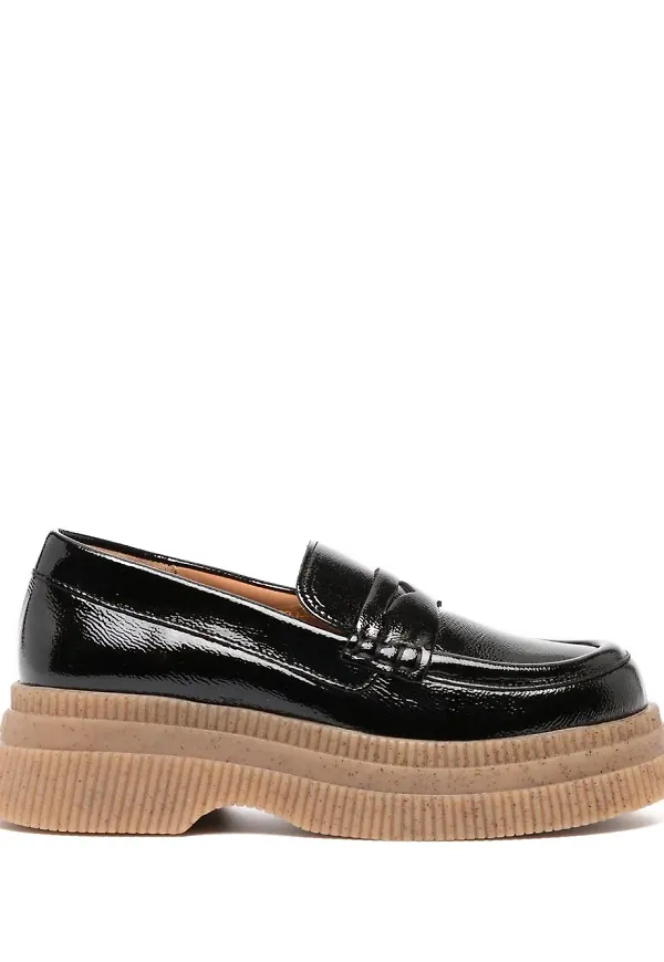 GANNI Wallaby loafers med creeper-sula - Svart