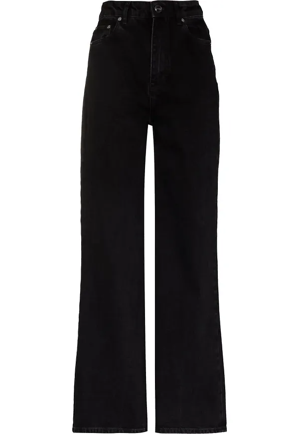 GANNI wide leg-jeans - Svart