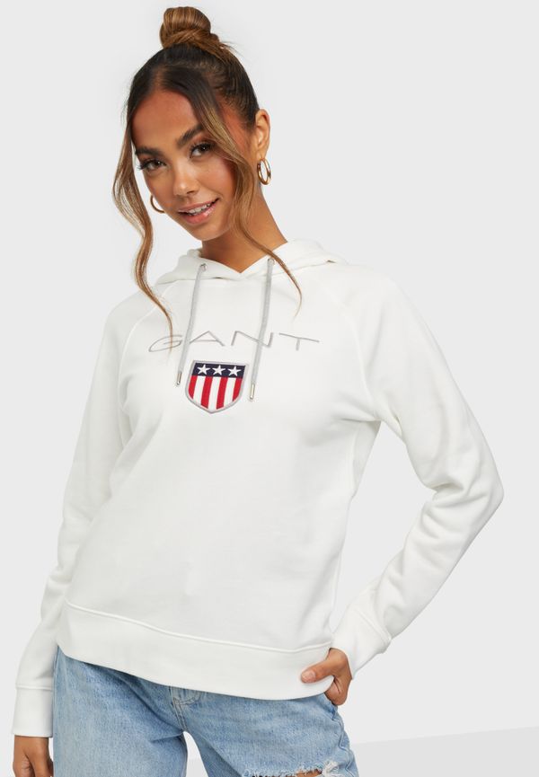 Gant - Hoodies - Eggshell - Gant Shield Sweat Hoodie - Tröjor
