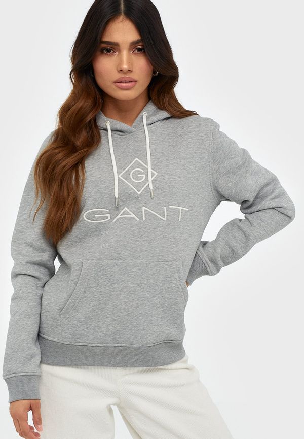 Gant - Hoodies - Grey Melange - Lock Up Sweat Hoodie - Tröjor