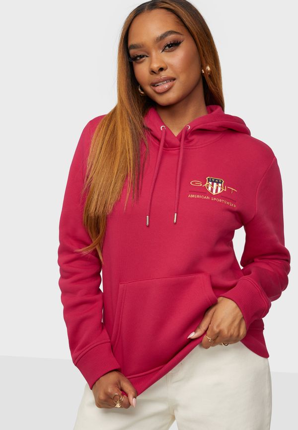 Gant - Hoodies - Raspberry - D2. Medium Archive Shield Hoodie - Tröjor