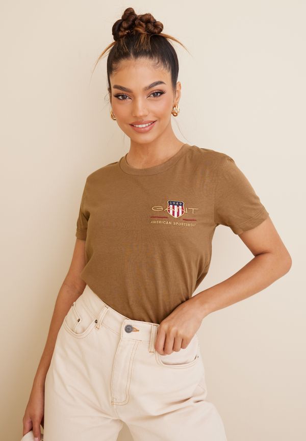 Gant - T-shirts - Walnut - Archive Shield Ss T-Shirt - Toppar - T-shirts