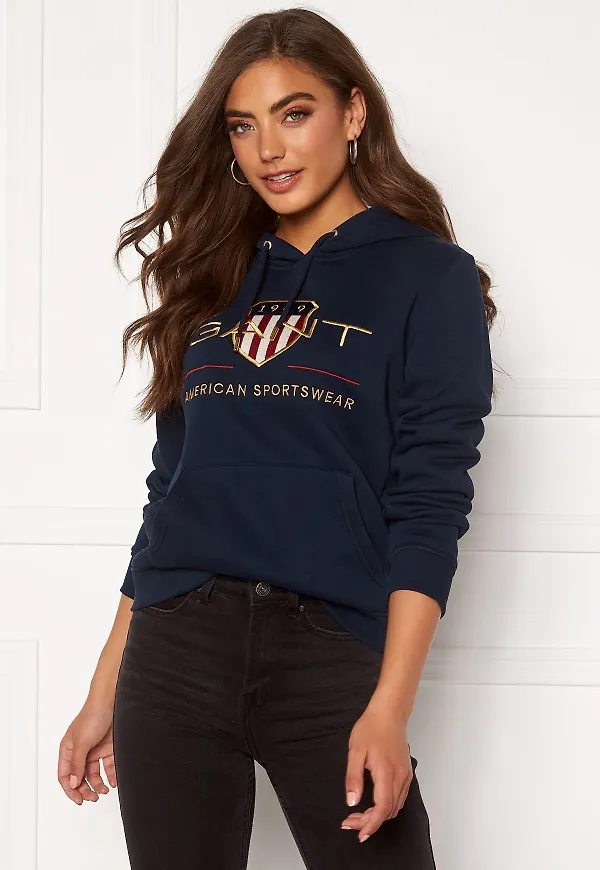 GANT Archive Shield Sweat Hoodie 433 Evening Blue L