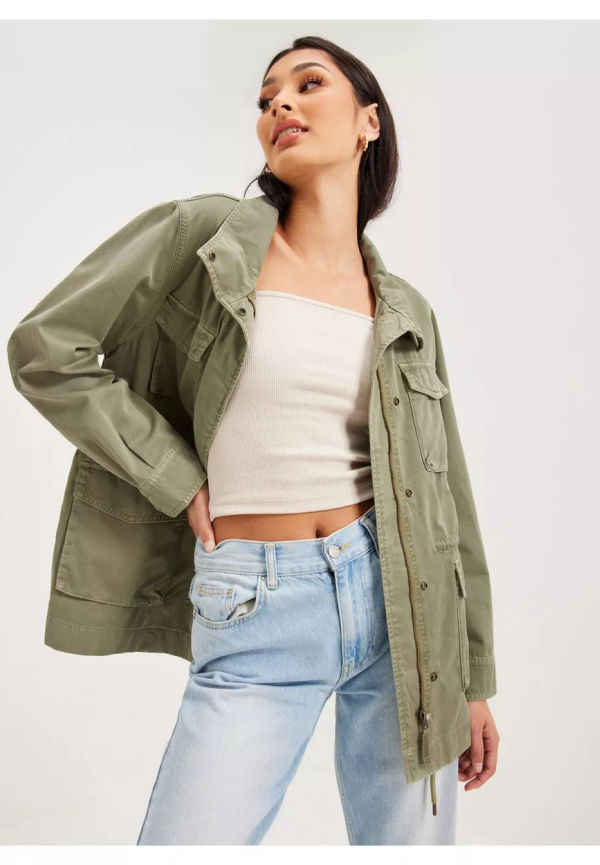 Gant Garment Dye Field Jacket Vårjackor & Höstjackor Oil Green