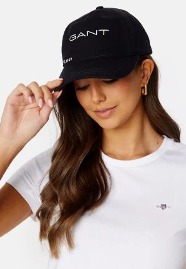 GANT Graphic CottonTwill Cap Ebony Black One size