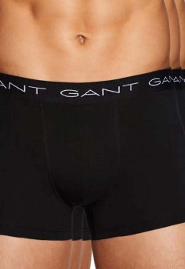 Gant Kalsonger 3P Essential Basic CS Trunks Svart bomull Small Herr