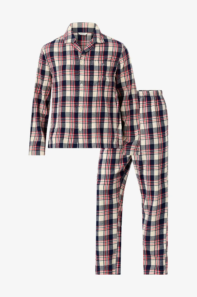 Gant - Pyjamas Flannel Check Pajama Set Gift Box - Röd