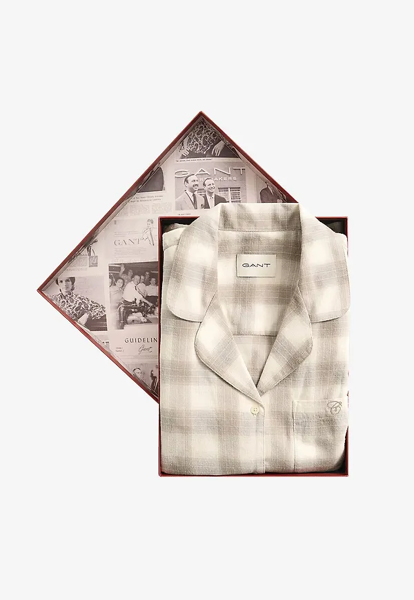 Gant - Pyjamasset Pyjama, CHECKED FLANNEL - Beige