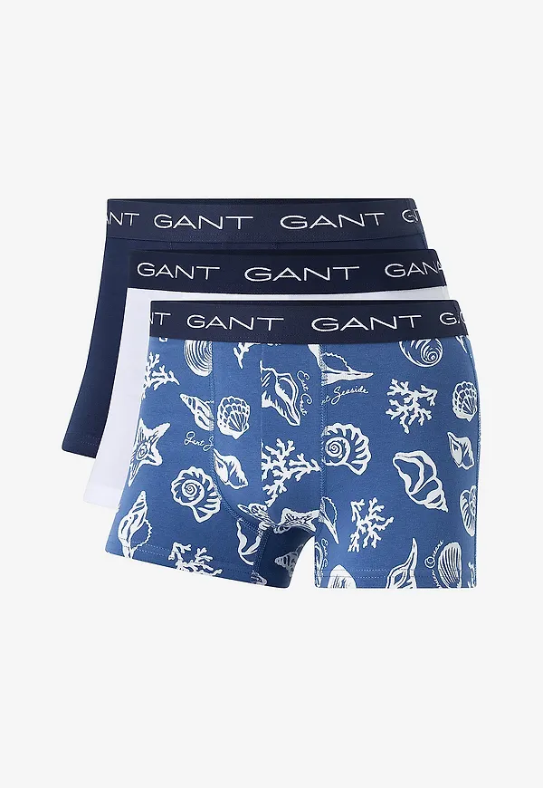 Gant - Shell Print Trunk 3-Pack - Blå