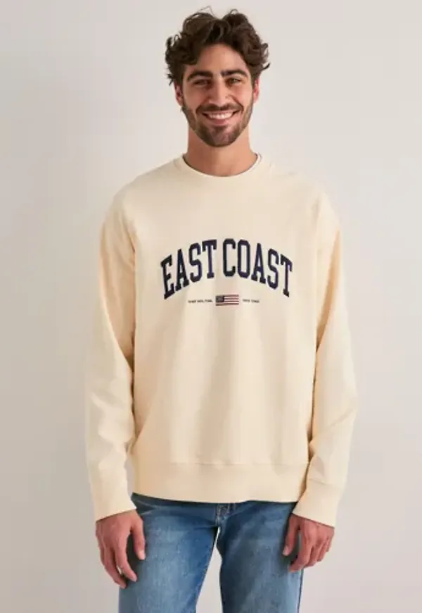 Gant Spray Graphic C-neck Sweatshirts Beige