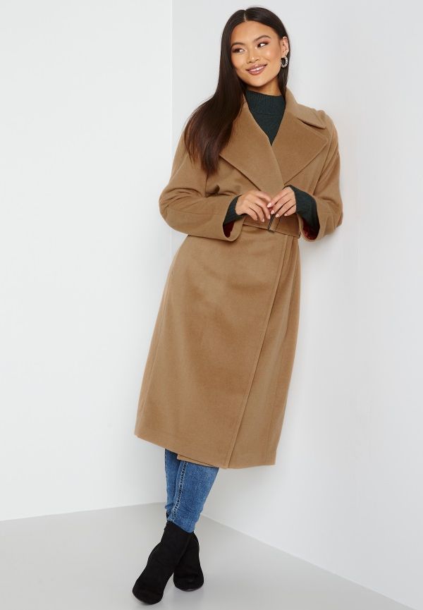 GANT Wool Blend Belted Coat 213 Warm Khaki L