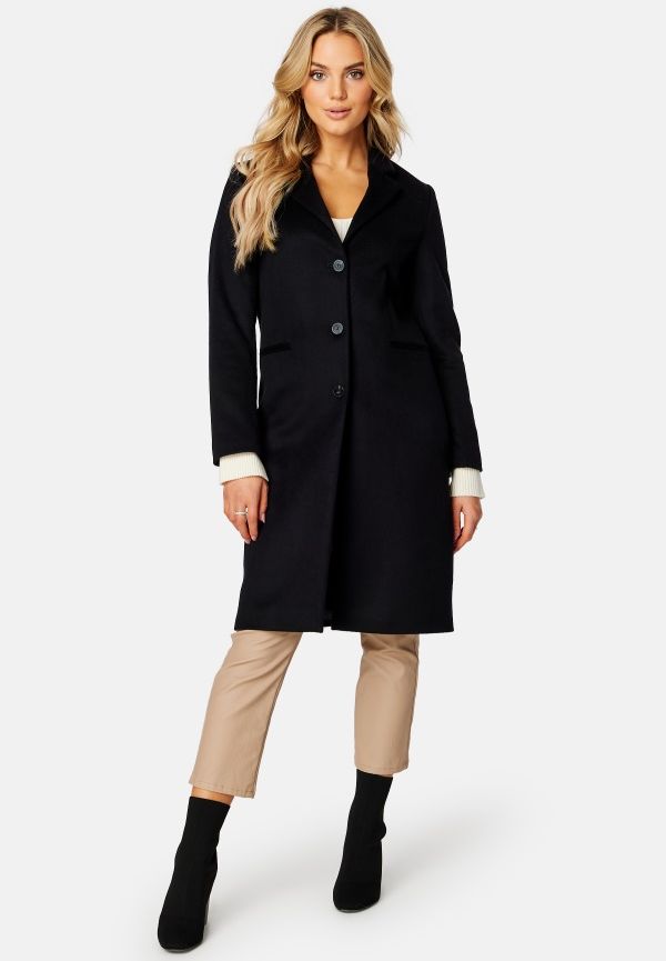 GANT Wool Blend Tailored Coat 19 EBONY BLACK L